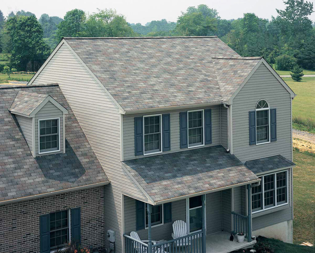 This house in Ross Township, PA was transformed into a beautiful property with an updated, new roof. Our roofers installed Landmark Pro shingles from CertainTeed. 