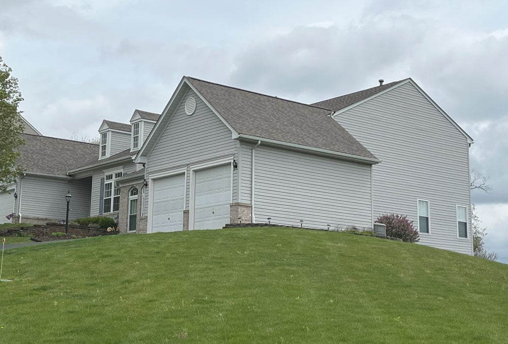 This house in Bakerstown, PA was transformed into a beautiful property with an updated, new roof. 