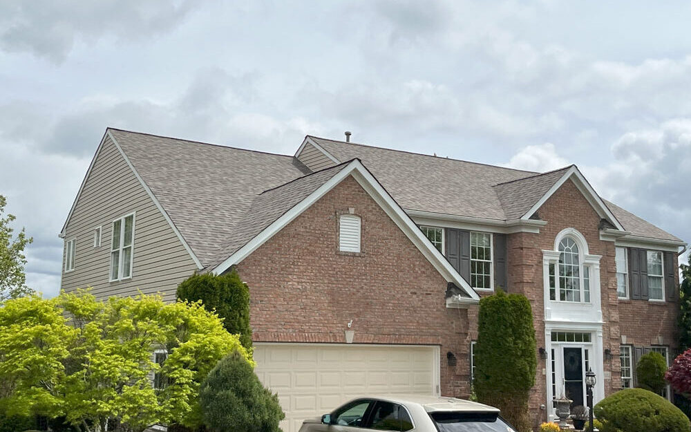 This house in Freedom, PA was transformed into a beautiful property with an updated, new roof. Our roofers installed Landmark Pro shingles from CertainTeed. 