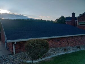 Claysville PA new roof installation with CertainTeed Landmark Black Moire shingles by Knox Construction