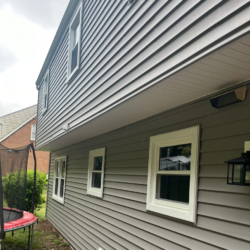 Just completed a home makeover in Wexford, PA! Our crew installed new siding, gutters & downspouts, and soffit & fascia, giving this home a fresh and updated look.