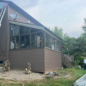 Knox's Construction Wexford, PA Brandy Wood Color Home Siding Replacement Project