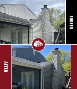 Roof and siding makeover in Upper St. Clair, PA with CertainTeed Moire Black shingles and deep granite siding. See the stunning before and after results.