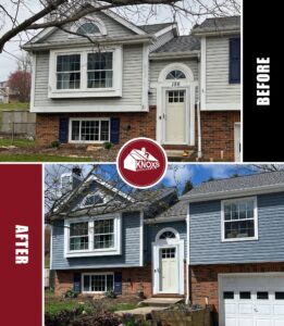 Bethel Park Home Exterior Before & AFter Photo